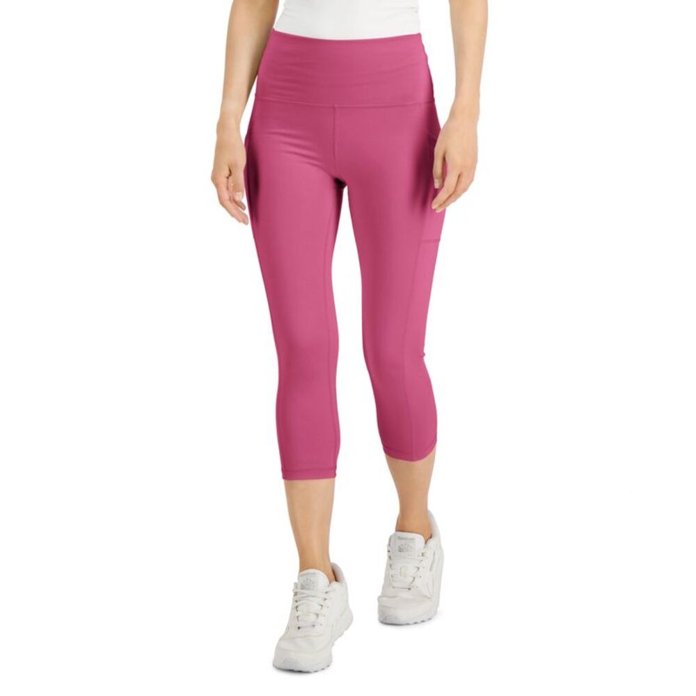 ID Ideology Womens Compression High Rise Side Pocket Cropped Leggings